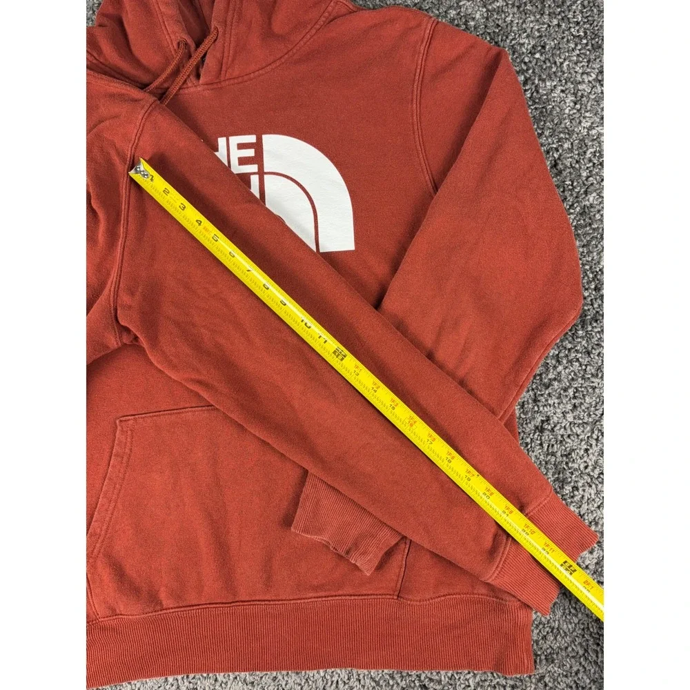 The North Face Mens Half Dome Logo Pullover Hoodie Rust Orange Large NF0A4M4B